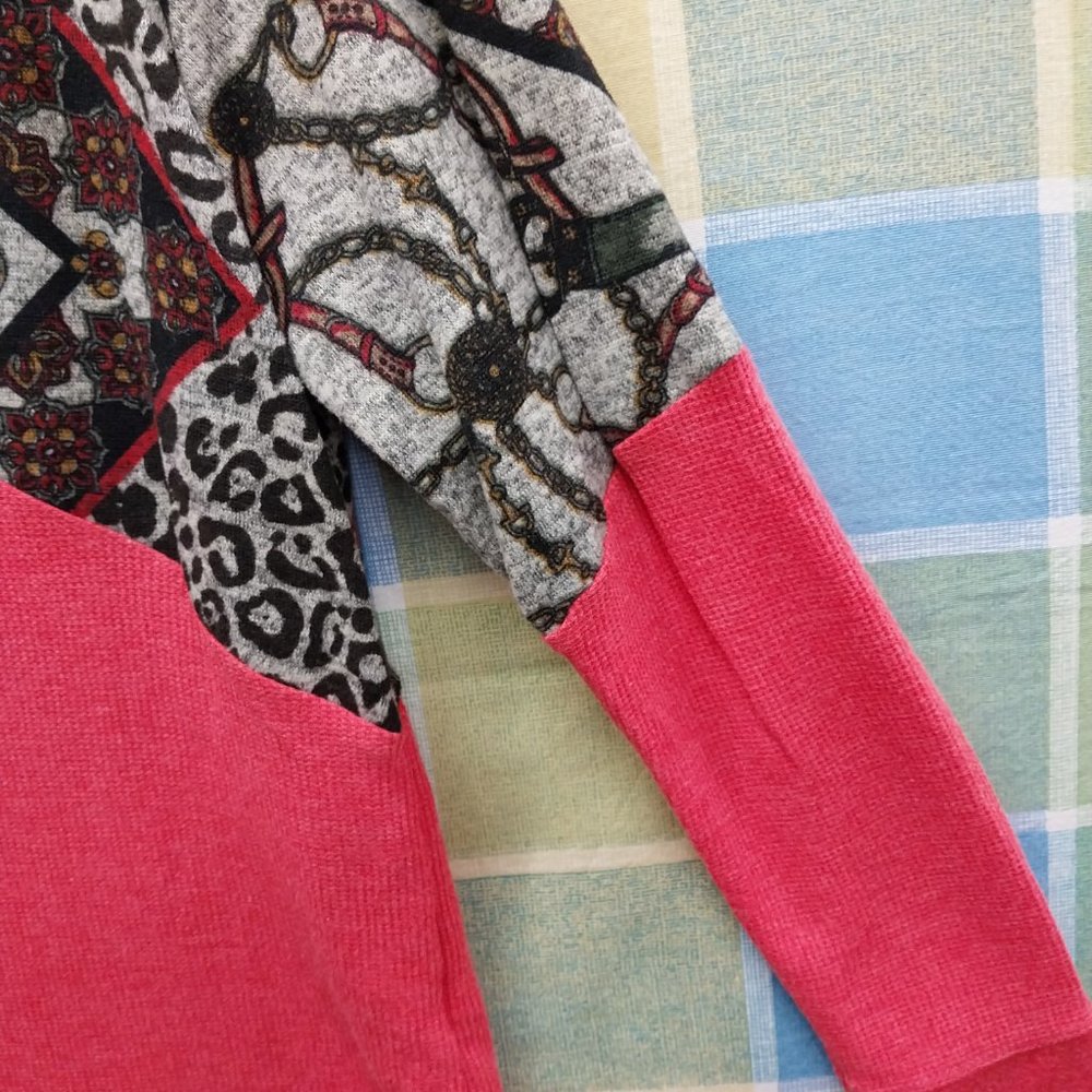 2469 Jeaniemade Size L Upcycled Cato's Stretch Tunic Top - Picture 3 of 6